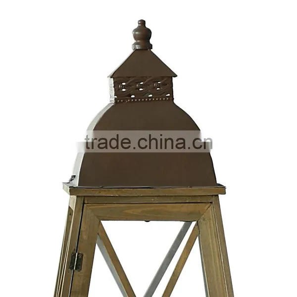 Hurricane Wooden Candle Holder Wooden Lantern With Glass Manufacture of Stylish photo-4