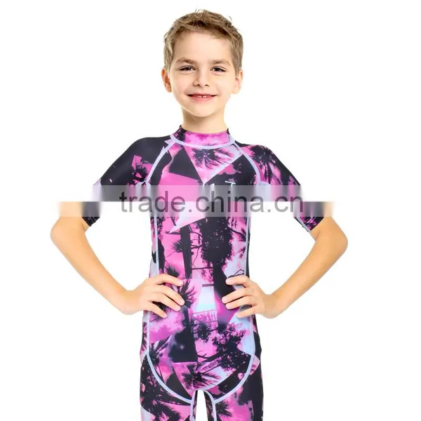 2016 Fashion Lycra Swimming Suit /kids Rash Guard /uv Protection Rash Guard C1607 photo-4