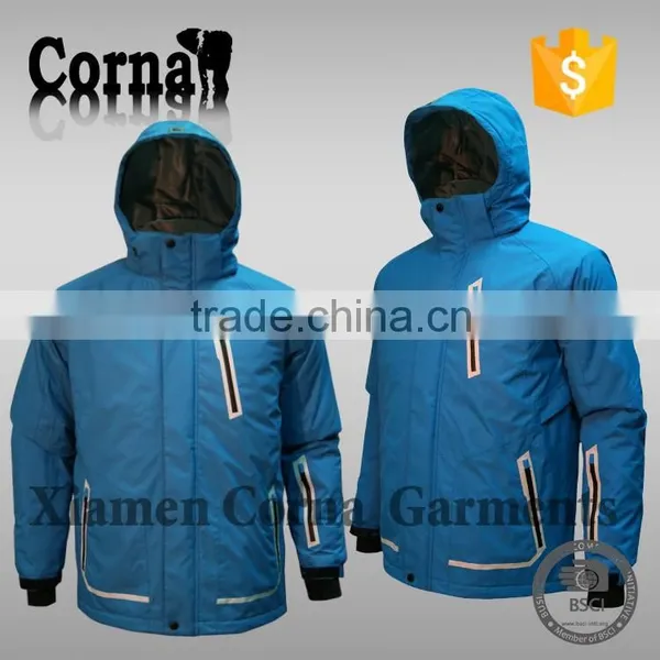 Breathable 3 Layer Nylon Fabric Lightweight Mens Trekking Winter Jacket photo-6