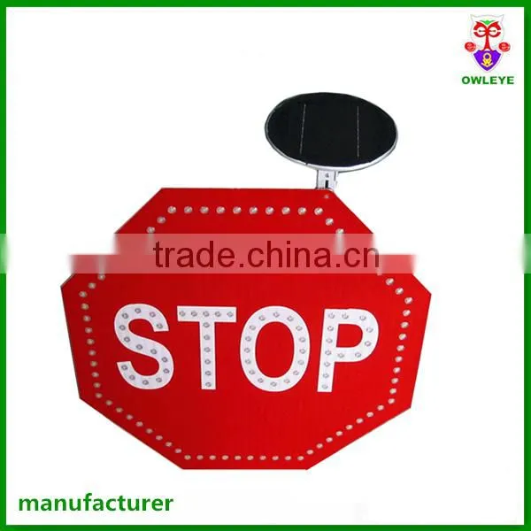 Traffic Safety LED Flash Solar Warning Sign photo-2
