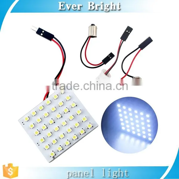 LED Dome Panel Lamp T10 + Festoon Adapters 1210 3528 36SMD Car Interior LED Panel Lights 12V DC photo-5