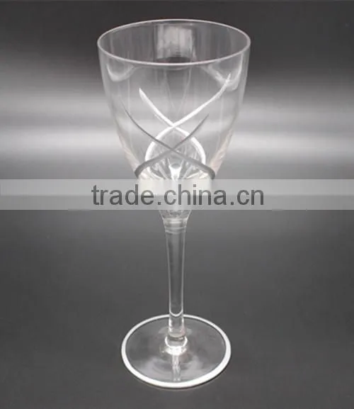Wholesale Clear Goblet With Lines Of Different Colors photo-3