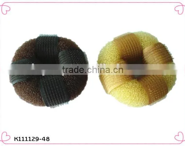 black hook and loop hair bun hair style tool