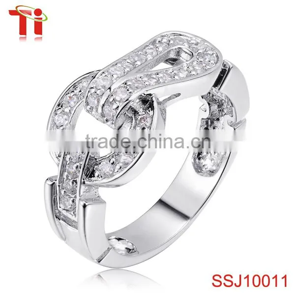 Aohua Sterling Silver Jewelry, 925 Silver Ring Diamond, Factory Direct Sale S925 Ring Jewelry for Wedding photo-4