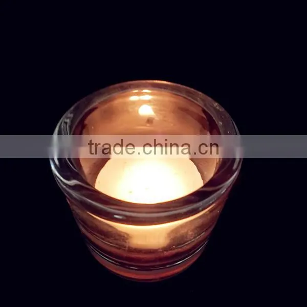 Cheap Clear Glass Candle Holder/straight Round Shaped Candle Wax Jar photo-3