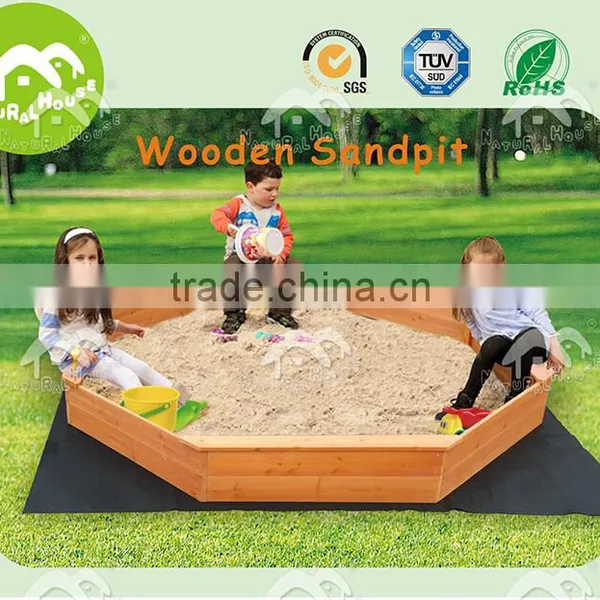 Handcraft Sandbox Child, Outdoor for Fun, Wooden Sandpit