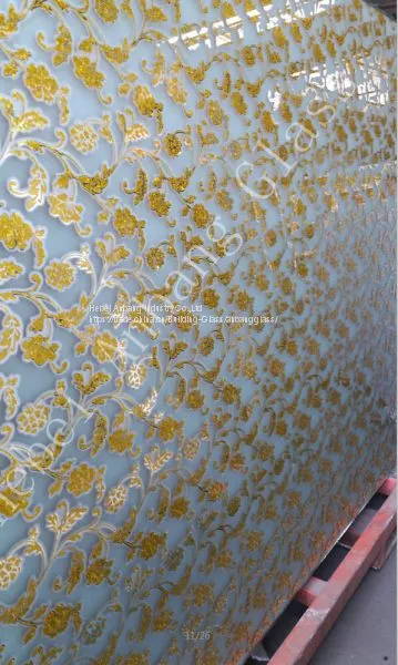 4-12 mm Decorative AcId Etched Frosted Art Glass With Good Price for Window/ Door Decoration photo-2