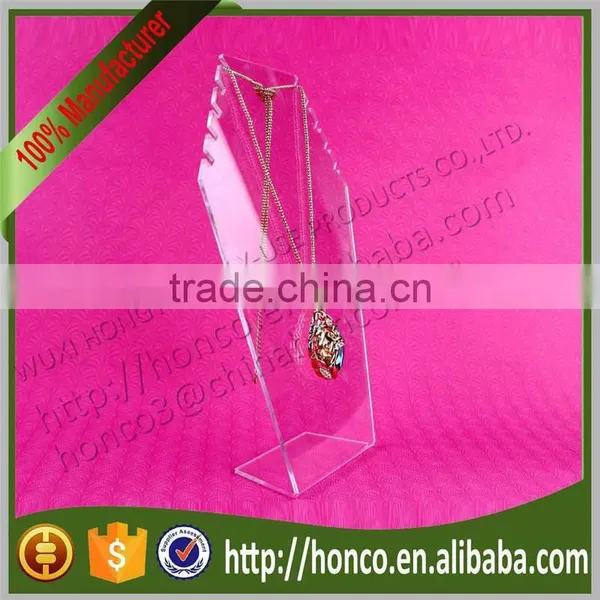 Best Selling Clear Colour Acrylic Necklace Stand Jewelry Rack Display,wave Edge photo-2