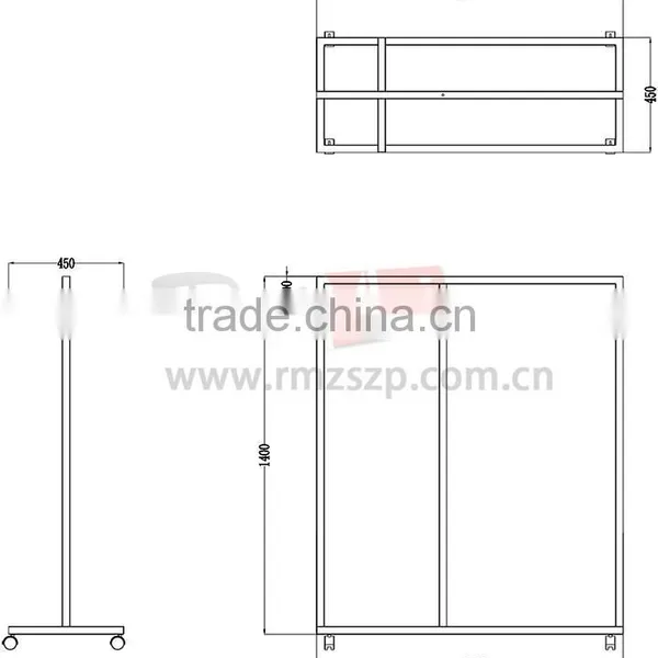 2015 Stand Store 4 Sides Hang Cloths Island Frame Display Racks photo-4