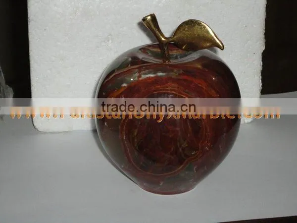 Best Salling PAKISTANI SUPPLIER NICE & SHINE ONYX APPLE WITH BRASS LEAF HANDICRAFTS photo-4