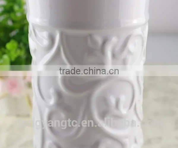 Modern Pure White Sculpture Ceramic Vase, Custom Design Accepted photo-4