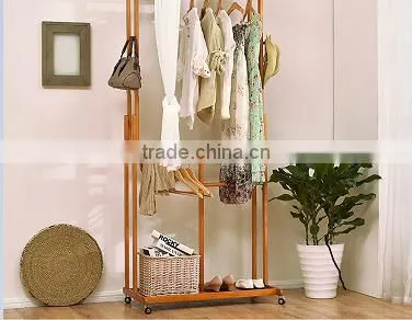 Cabinet Type Wooden Coat Hanger Wooden Clothes Rack for Bedroom photo-2