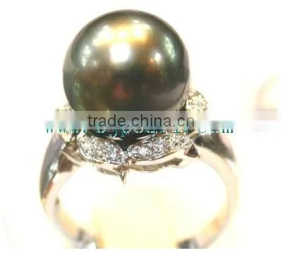 Large Tahitian Pearl Ring photo-2