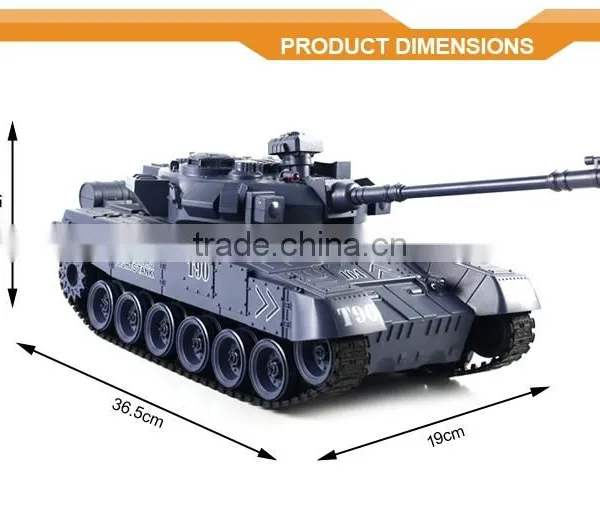 2.4G Military Tank Toy 1 8 Scale rc Tanks With Sound and Light, Radiator Plastic Tanks photo-4