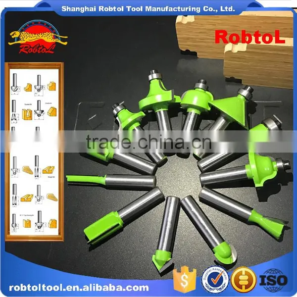 Wood Router Bit Set 12pcs Kit Shank 12mm Tungsten Carbide for Woodworking CNC Carved Engraving Milling Cutter photo-2