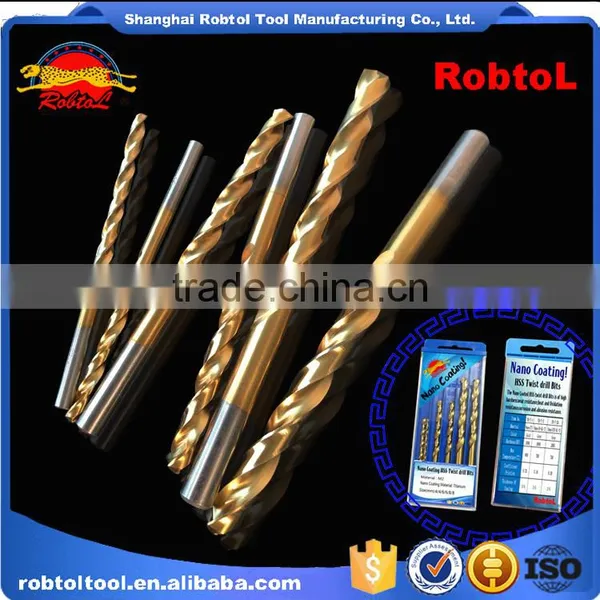 6pcs Nano Titanium Coating Straight Shank Hss Twist Drill Bits Cobalt Fully Ground Bright Finish Drilling Metal Forged Alloy photo-3