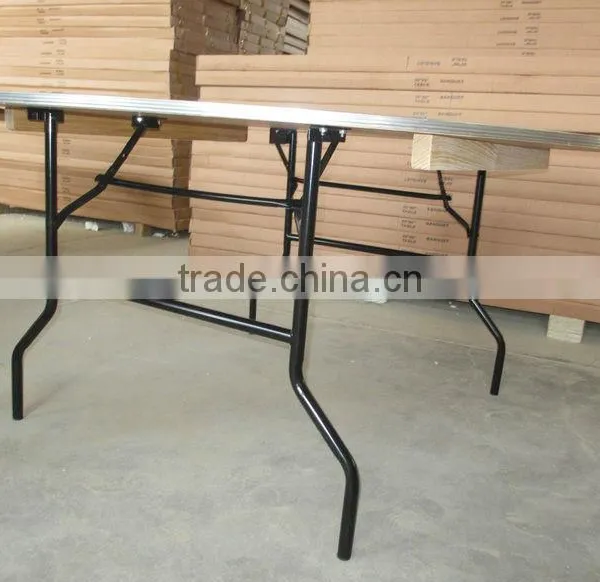 Plywood ALU Edge Banquet Folding Round Dining Table With USA Leg photo-6