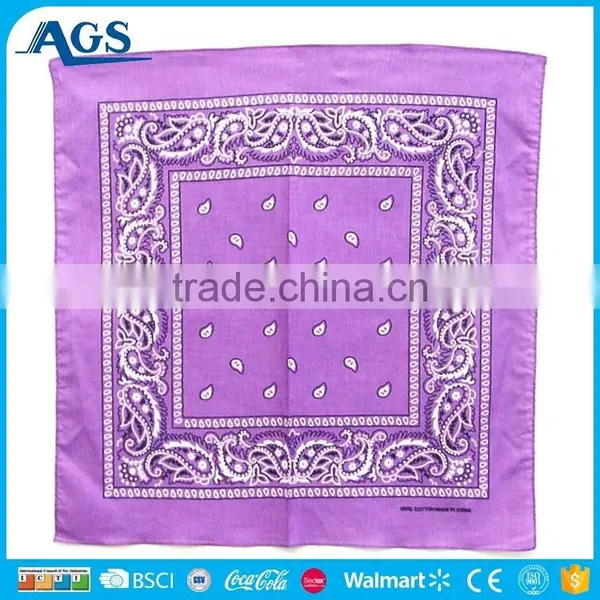 Custom Design Printed Square Bandana, Cotton Cheap Bandana,Paisley Bandana photo-2