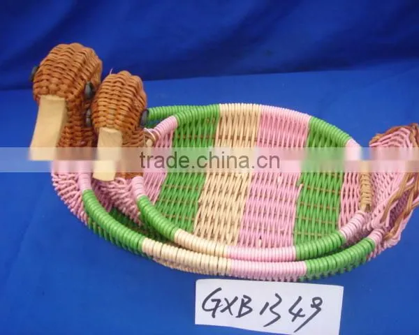 Plastic Rattan Storage Basket Animal Shape Basket Popular Design photo-4