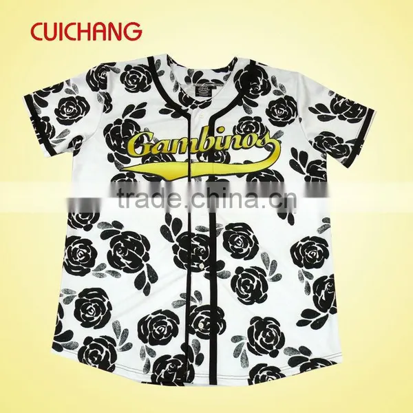 Baseball Jersey,Wholesale Polyester/spandex Heat Transfer Printing Custom Design Fashion Custom Design Baseball Jersey photo-3