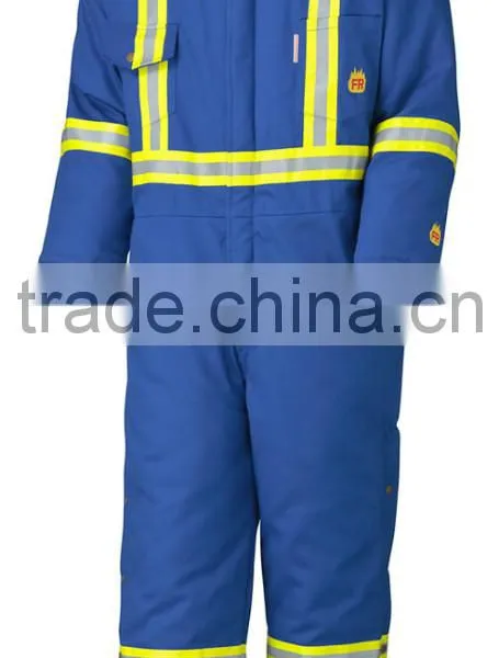 Cotton Winter Insulated Oil Field Reflective Coverall Flame Retardant Work Garment photo-2