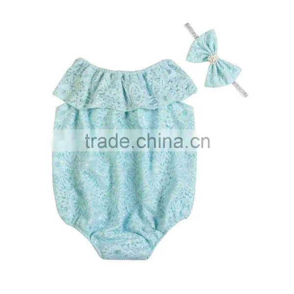 Latest Design Baby Products Baby Clothes Clothing Lace Baby Rompers photo-4