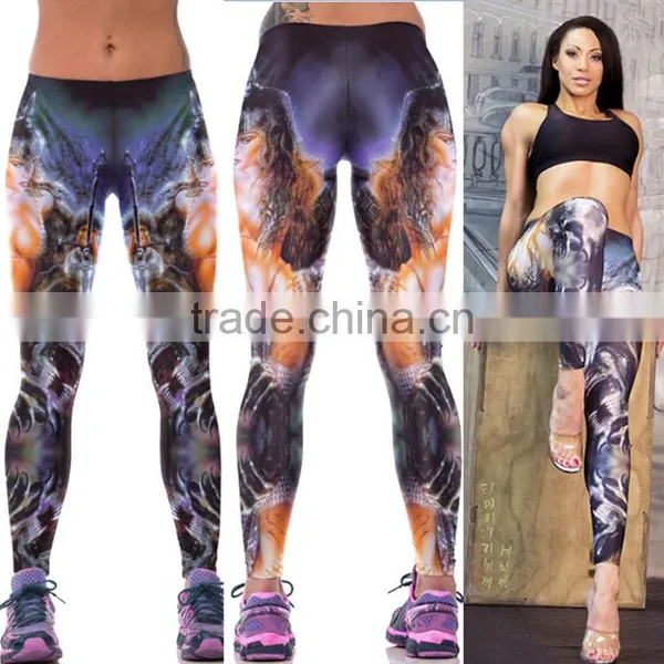 Gym Running Sport Pants Slim Women Fitness Yoga Wear Printting Legging Trousers Lady photo-3