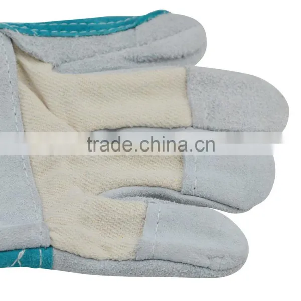 Yellow Full Palm Cow Leather Working Gloves photo-3