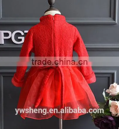 2016 Winter New Baby Girl Dress National Long-sleeved Baby Frock Design Picture Princess Dress photo-2