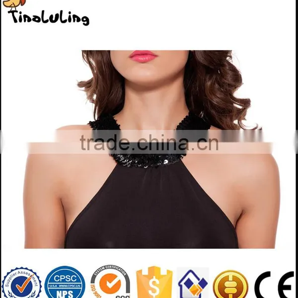 Latest Women Party Dress Black Sexy Lace Backless Mermaid Short Dress Lingerie Manufactuer photo-4
