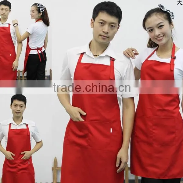 Custom Aprons Korean Solid Color Home Aprons Brown Advertising Apron Custom Printed LOGO photo-5