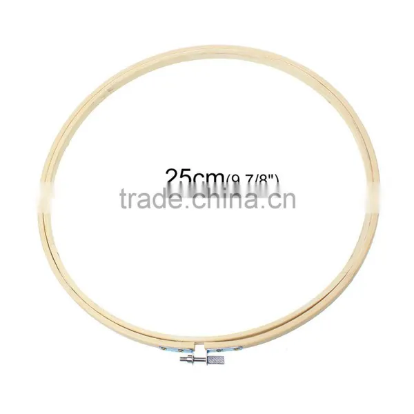 Wholesale Cross Stitch Supplies Circle Round Natural Bamboo Embroidery Hoops photo-2