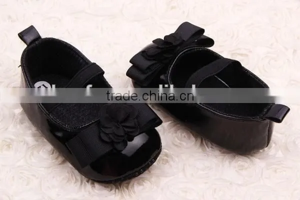 New Sweet Anti-slip Flat Flower Princess First Walkers PU Baby Newborn Shoes photo-6
