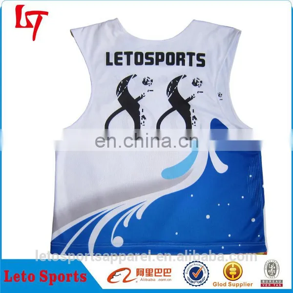 Custom Dye Sublimation Reversible Reversible Team Training Lacrosse Sleeveless Shirts/jerseys/gear Reversible Lacrosse Wear photo-5