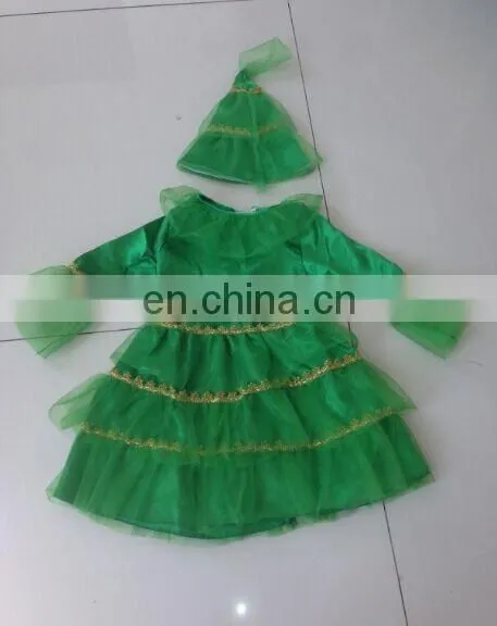 TZ-8710 Popular Unique Girls Children Christmas Tree Dress photo-2