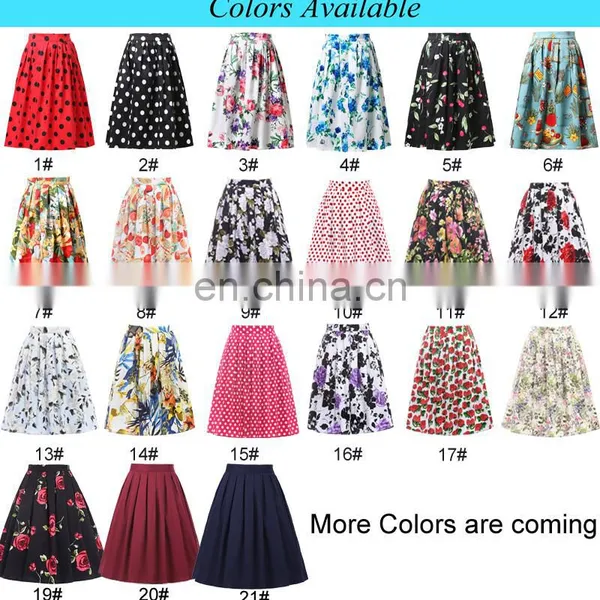 Grace Karin Occident Women's Vintage Retro Short Cotton 50s Skirt 21 Patterns CL6294-20 photo-6