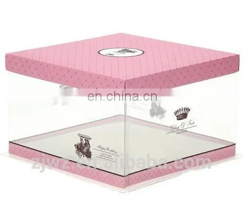 2015 Transprent Pvc Cake Box With Paper Cap photo-2