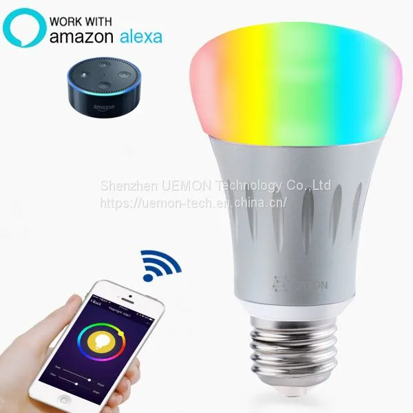 Voice Controlled Smart Wifi RGB Color Changing LED Bulb Light Compatible With Alexa photo-5