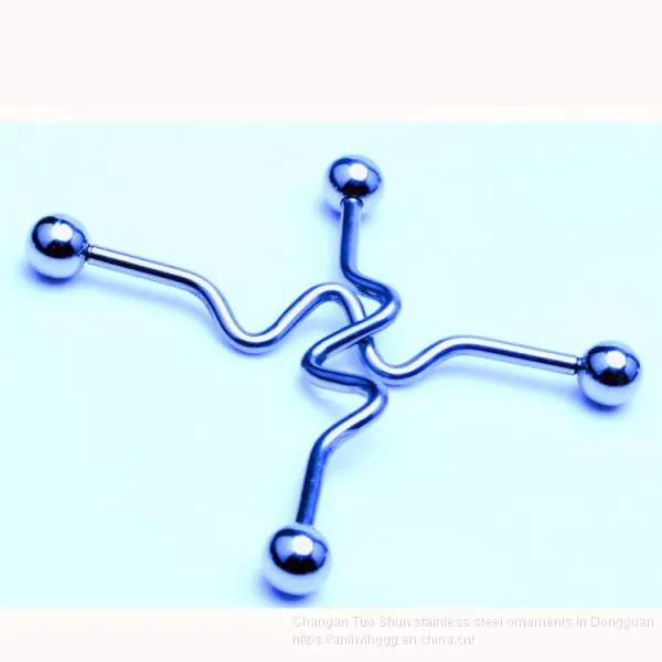 Wish Hot Money Electrocardiogram Ear Scrape Ear Pin, Foreign Earphone, Human Piercing Factory Wholesale photo-5