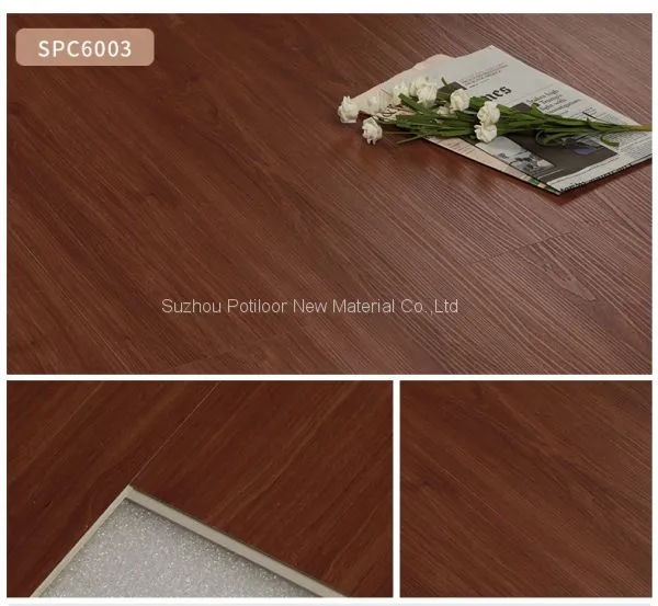 SPC Floor PVC Flooring Sheet Tiles Slotted Click Lock 5.0mm Thickness 0.5mm Wear Layer