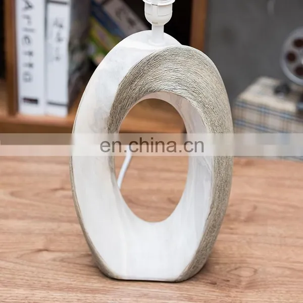 Novel Oval Shape Office Adjustable Farmhouse Nightstand Ideas Bedroom White Marble Desk Lamp photo-5