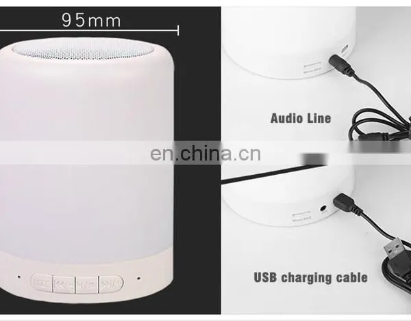 Creative Wake Up Sound Clock FM Radio Bluetooth Speaker LED Night Light Lamp Touch Control photo-5