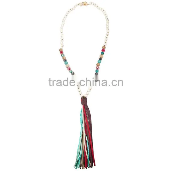 Handmade Wooden Beads Tassel Necklace Custom Wood Bead Necklaces photo-2