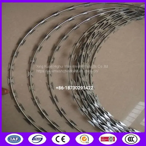 Electro Razor Barbed Wire Double Coil High Tensile Concertina Wire In Roll photo-2