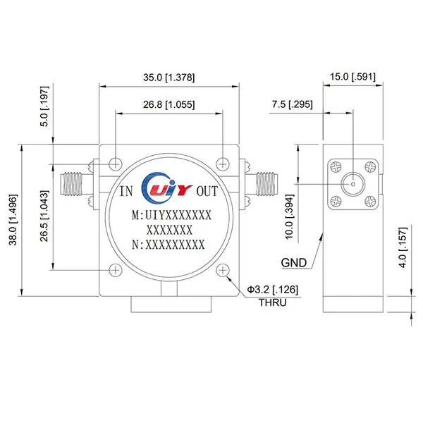 Optional Frequency Range 700-5000MHz RF Isolator Coaxial Ferrite Isolator for 3G 4G 5G Mobile Communication photo-4