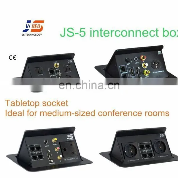 Tilt up With VGA, RJ 45 and AV Ports Cable Connection Box photo-2