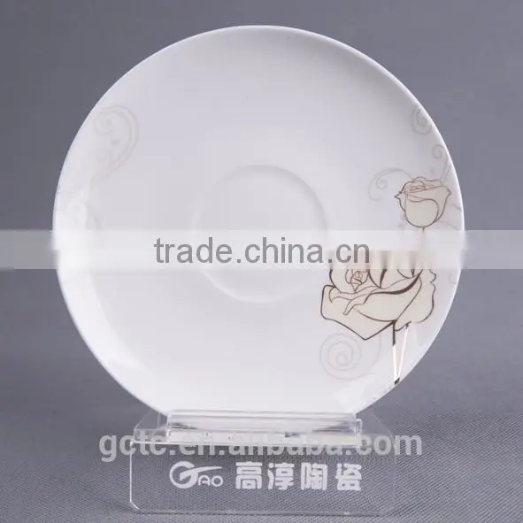 Bone China Cup and Saucer With Gold Rose photo-3