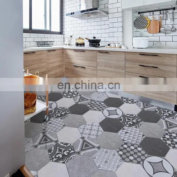 American Retro Hexagonal Balcony Kitchen Non-slip Hexagonal Small Tiles photo-4