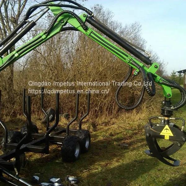 3ton Log Trailer With Crane photo-2