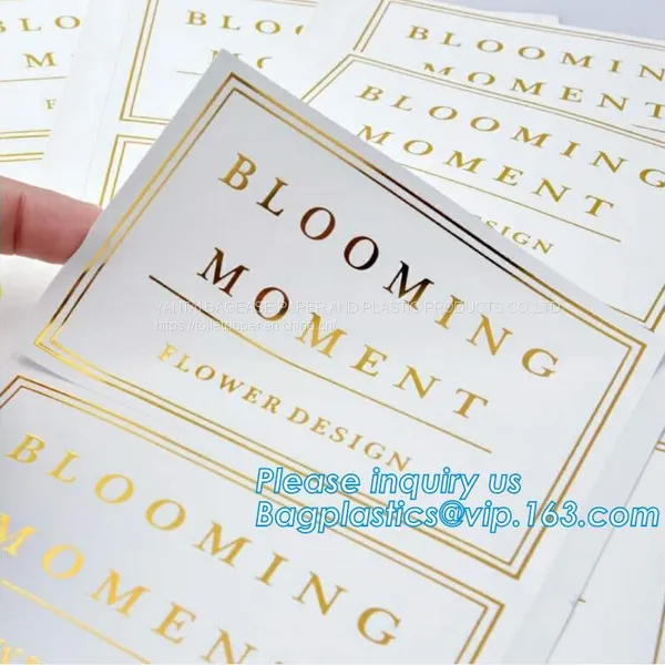 Die Cut Foil Stamping, Waterproof Vinyl PVC Custom Logo Sticker Label, Matte Finish, PP Label, PET Sticker photo-4
